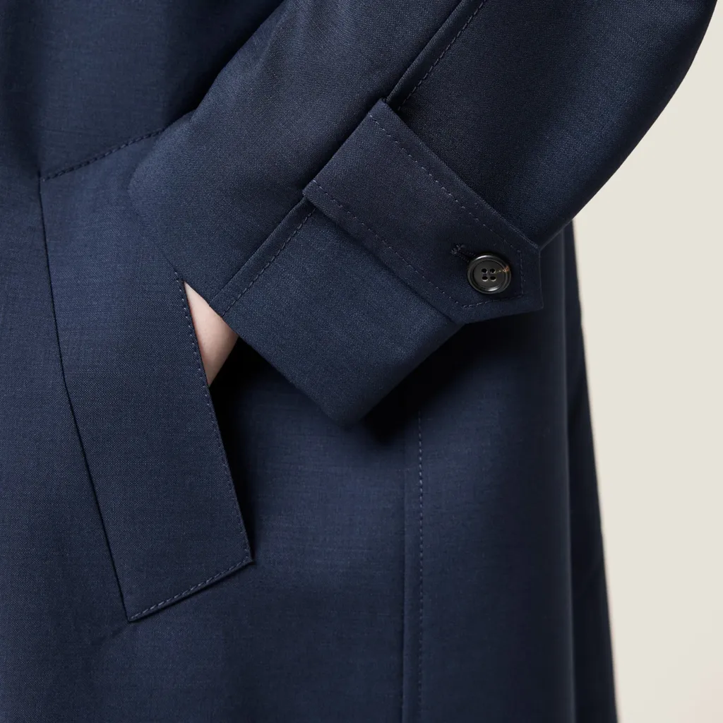 Miu Miu Button-Up Long Coat