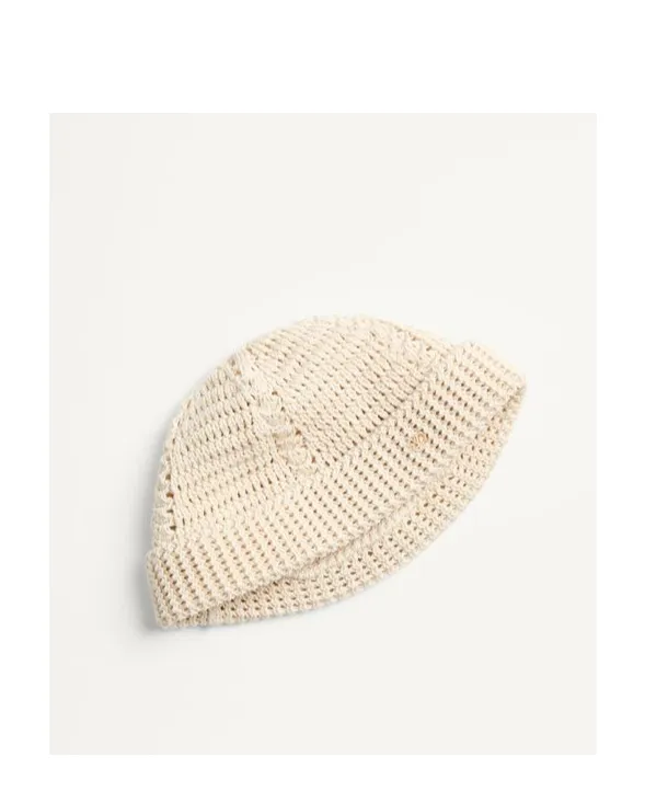 Valentino Vlogo Plaque Knitted Beanie