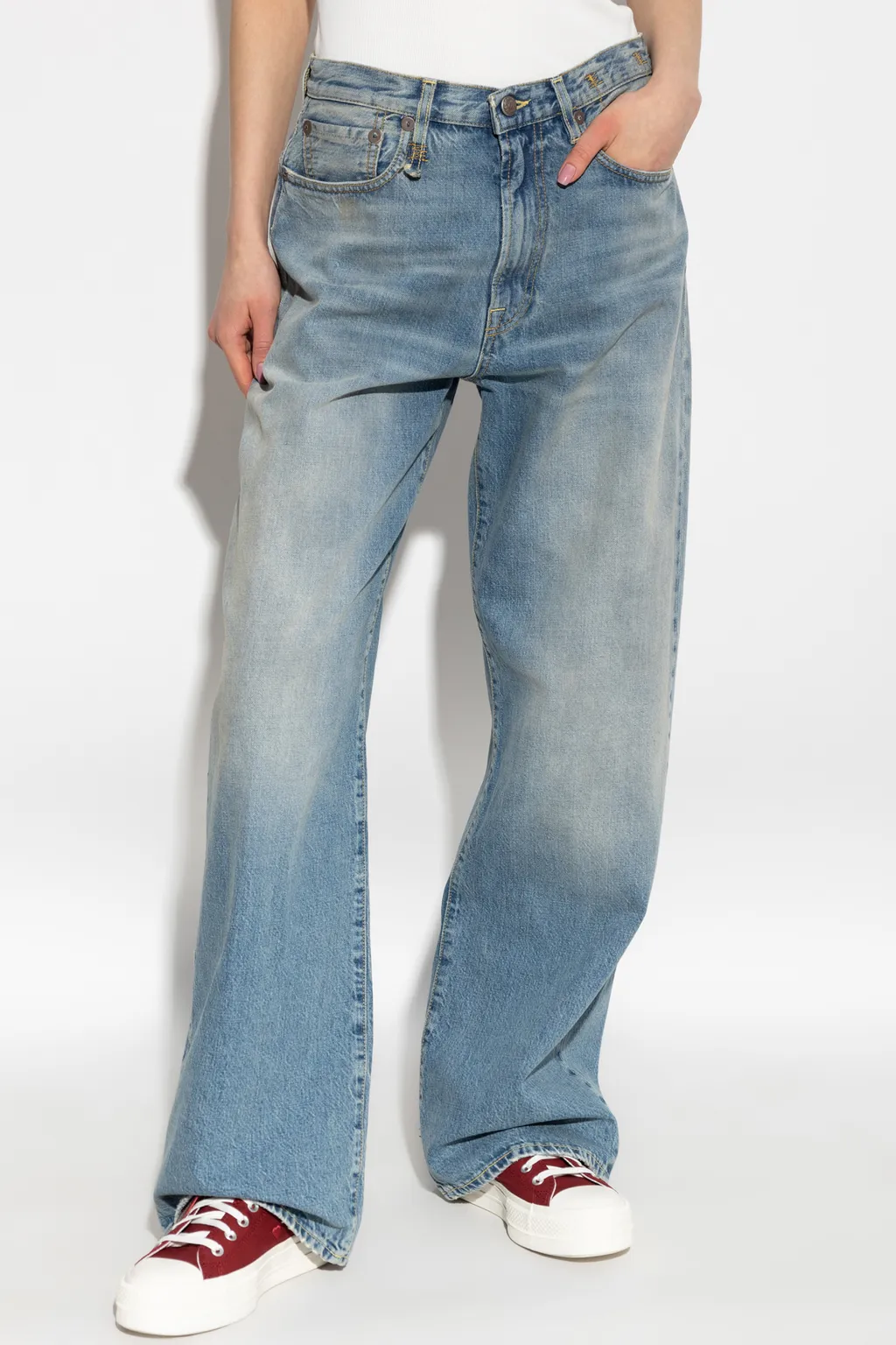 Belt Loop Denim Trousers