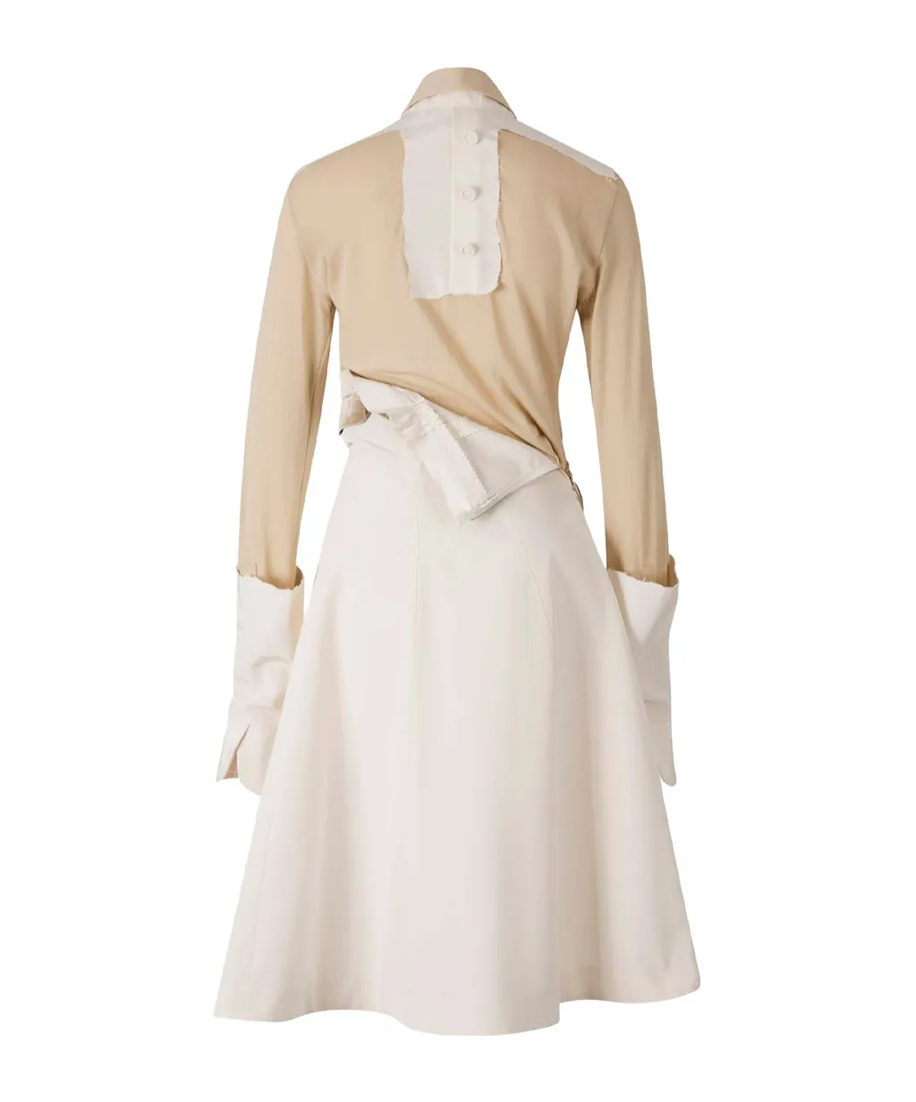 Belted Patch Work Dress