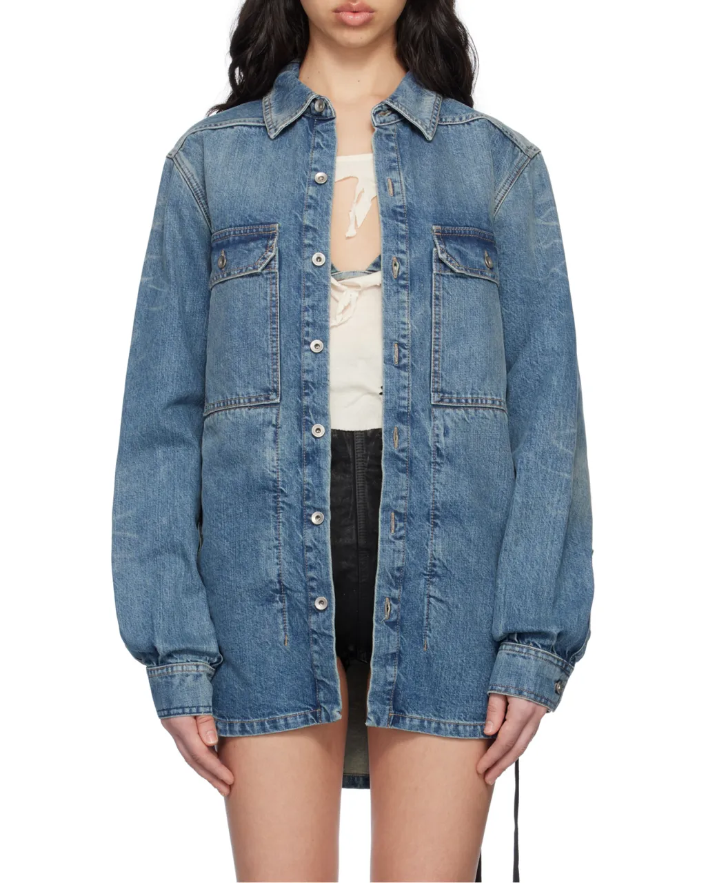 Rick Owens Drkshdw Denim Outershirt Jacket