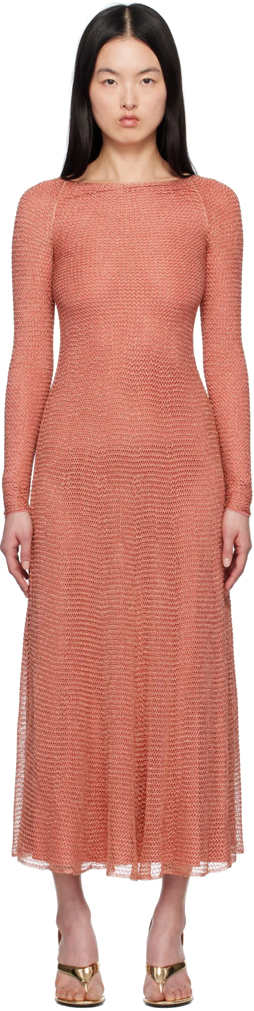 AlaÏA Mesh Knit Long Dress