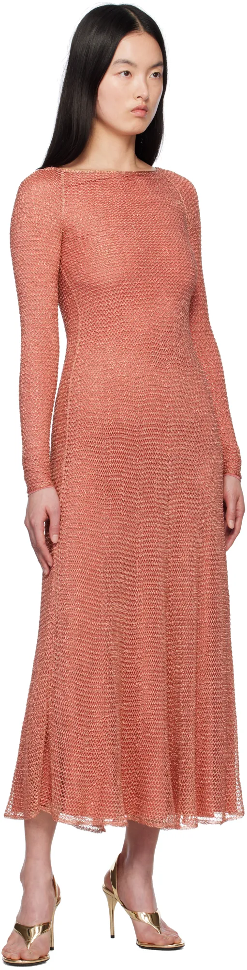 AlaÏA Mesh Knit Long Dress