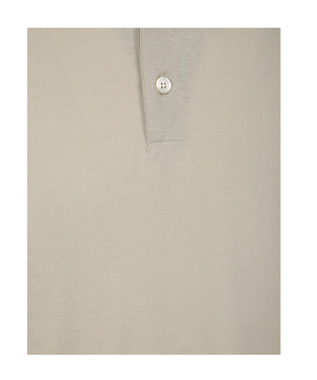 Zanone Crepe Long Sleeve Polo Shirt