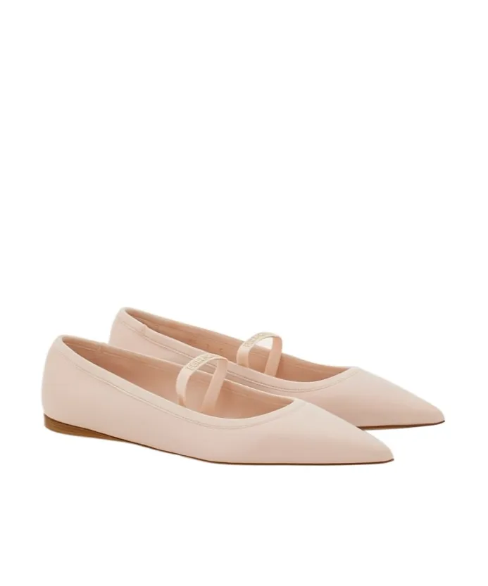 Ballet Flat With Ankle Ribbon