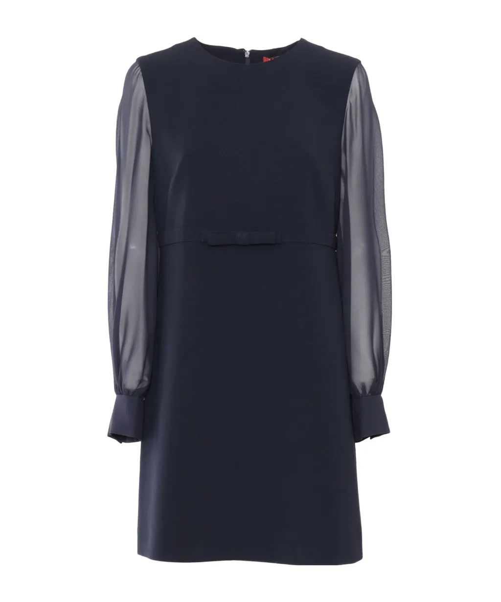 Max Mara Studio Ritmo Crewneck Long-Sleeved Dress