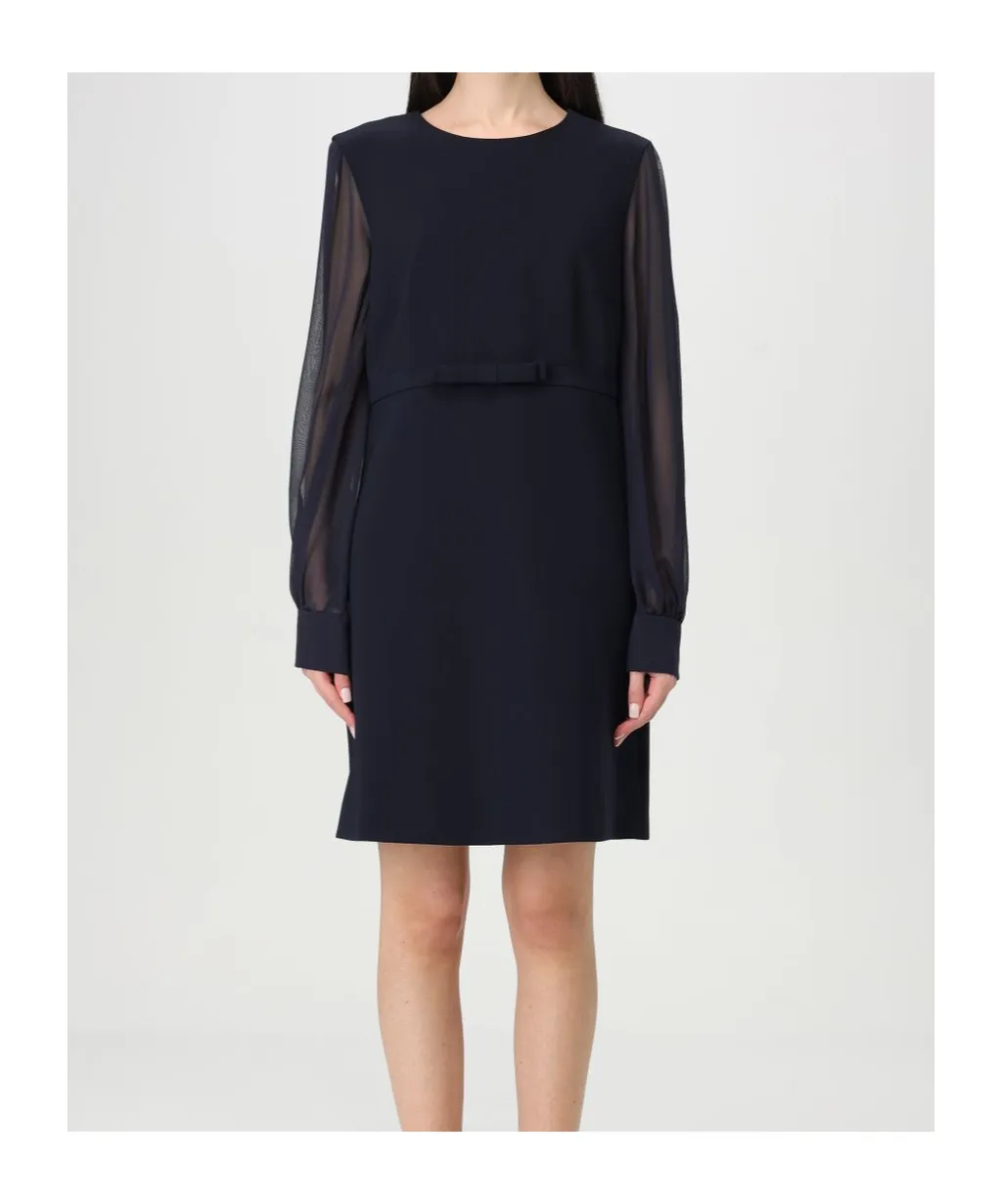 Max Mara Studio Ritmo Crewneck Long-Sleeved Dress