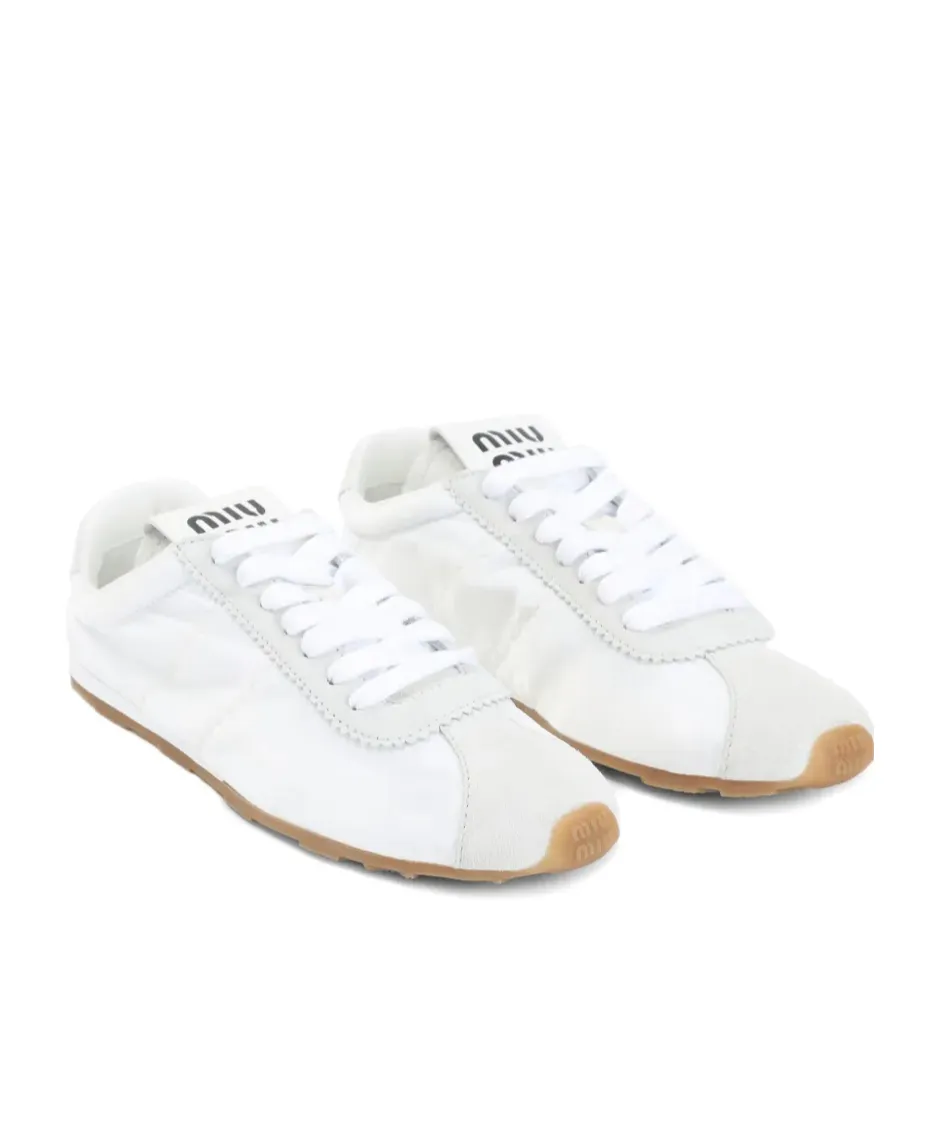 Plume Technical Fabric And Suede Sneakers