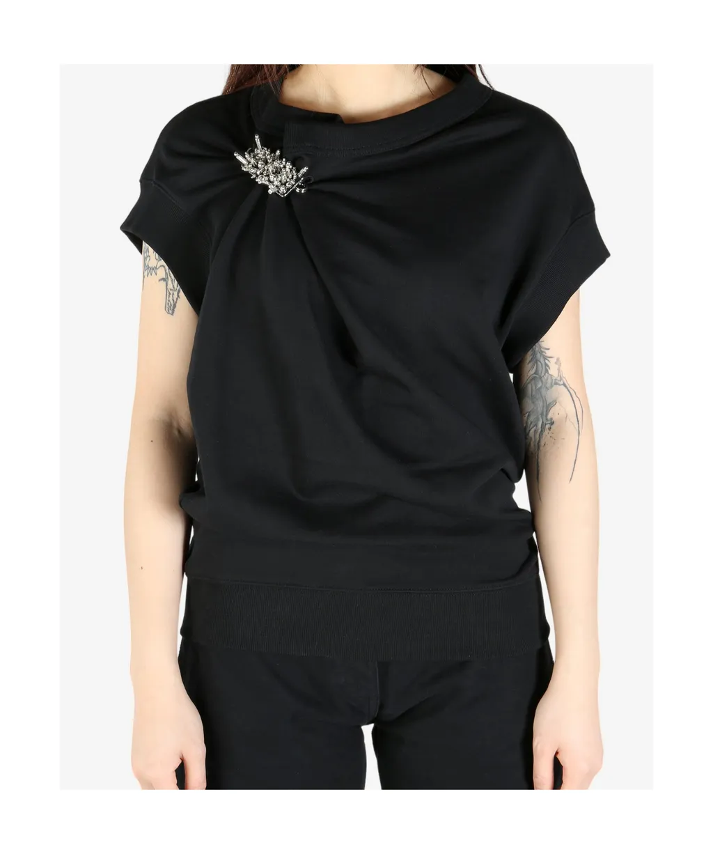 Dries Van Noten Embellished Sleeveless Ribbed Top