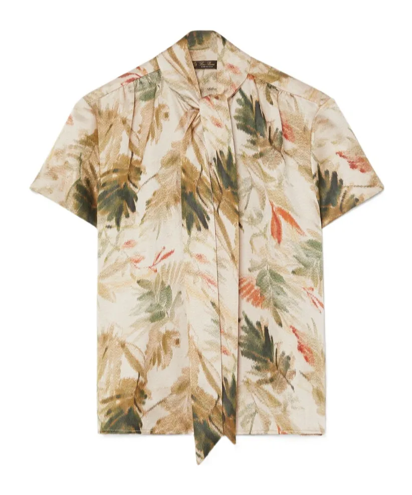 Loro Piana Febe Botanical Motif Shirt