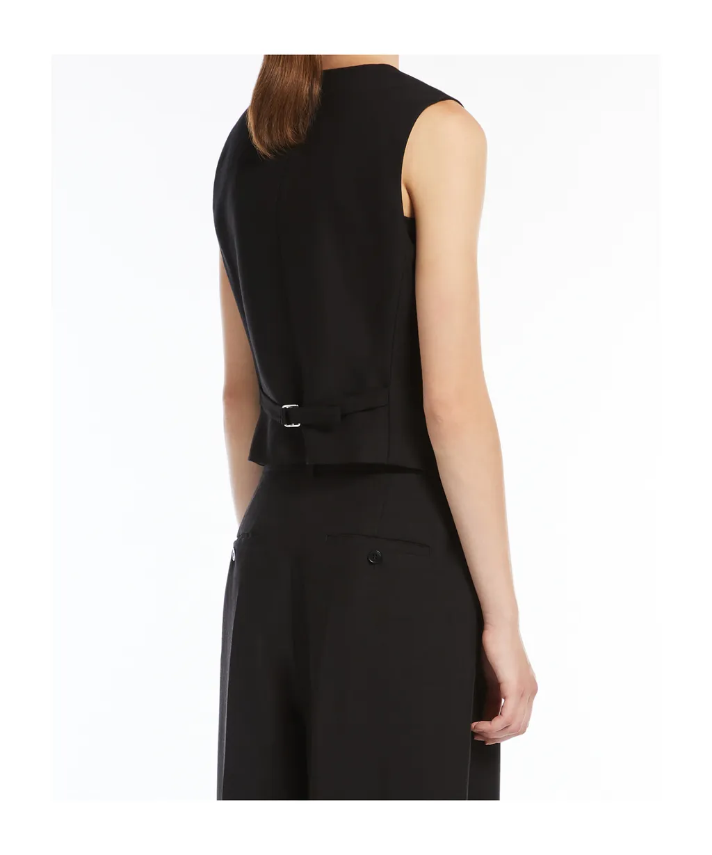 Viscose And Linen Canvas Waistcoat