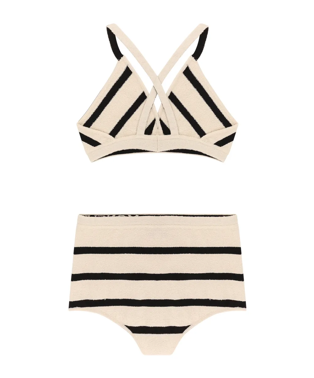 Striped Bouclé Bikini