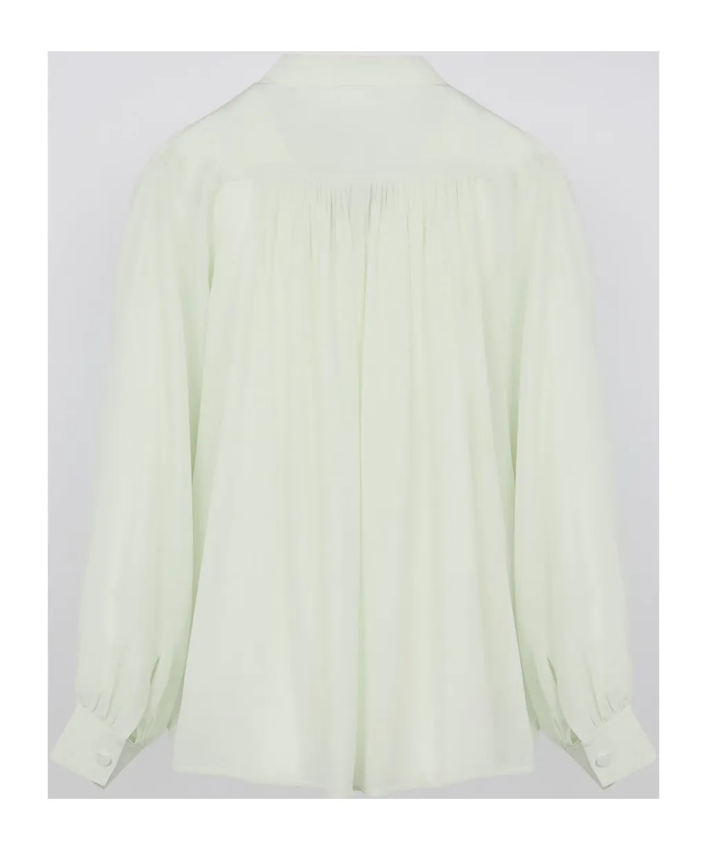 Pleated Silk Shirt
