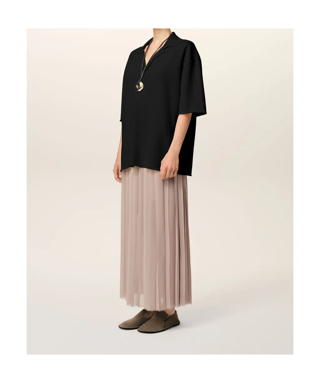 Ami Paris Short Sleeved V-Neck Polo Top