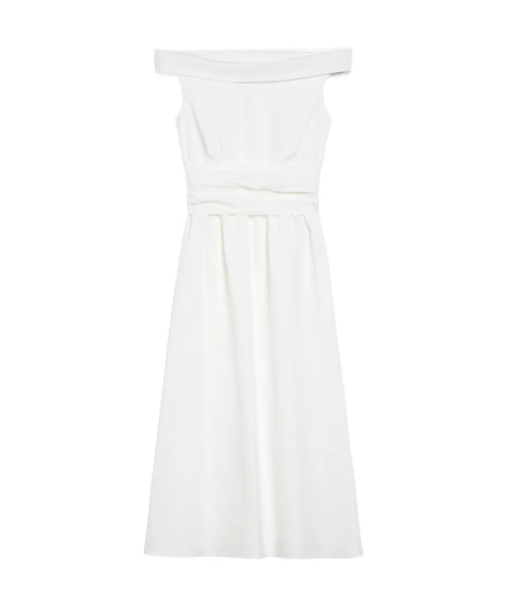 Off-The-Shoulder Poplin Dress
