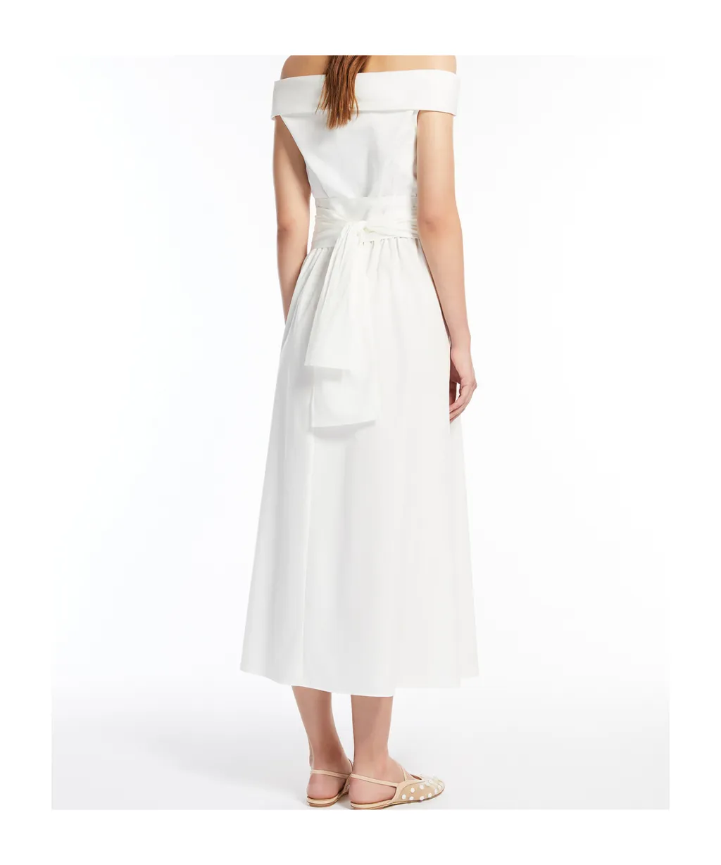 Off-The-Shoulder Poplin Dress