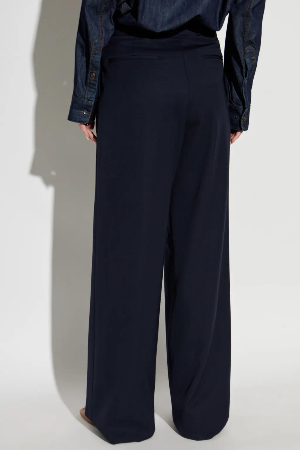 Pleated Wide-Leg Trousers