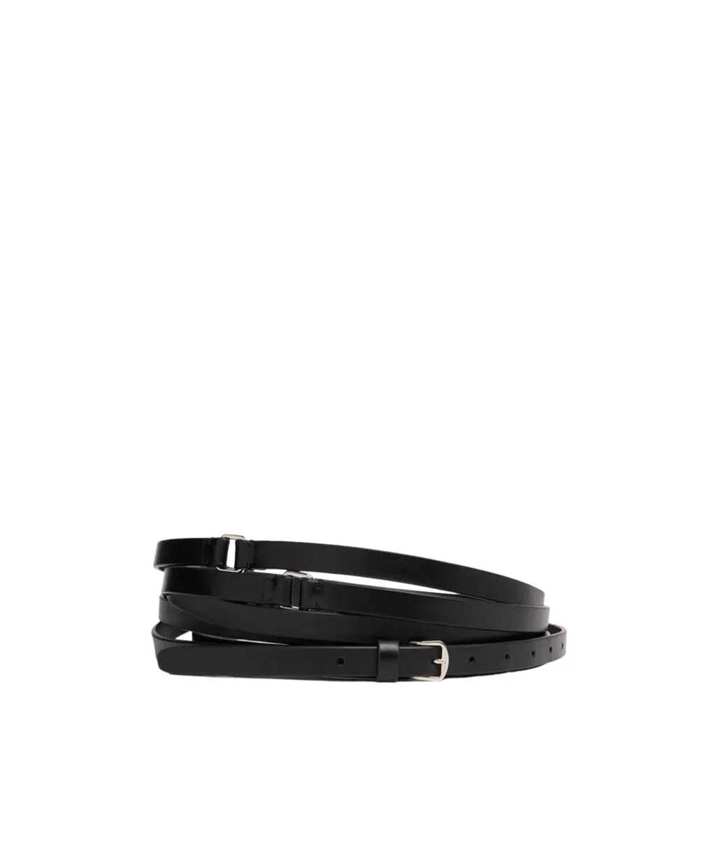 Triple-Wrap Leather Belt