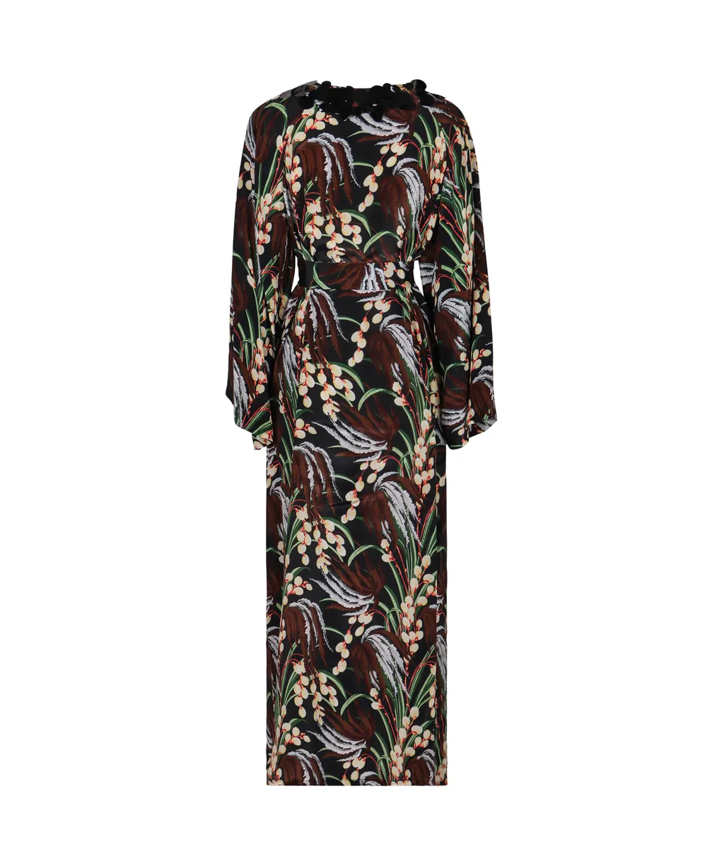 P.A.R.O.S.H. Printed Crepe Midi Dress