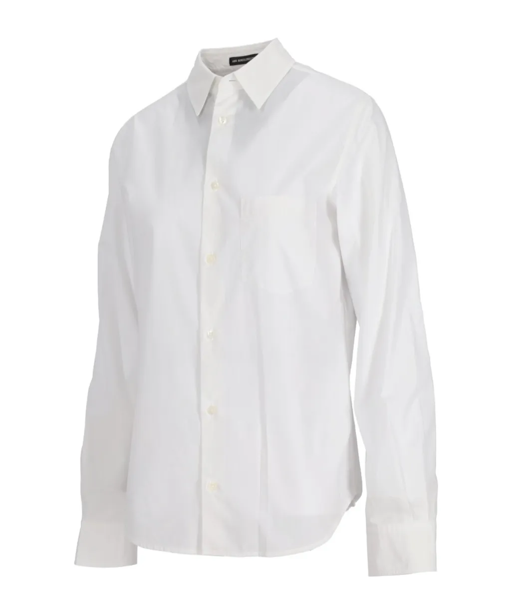 Ann Demeulemeester Long-Sleeved Curved Hem Shirt