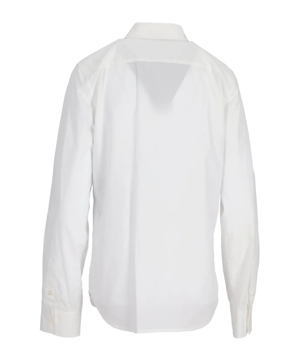 Ann Demeulemeester Long-Sleeved Curved Hem Shirt