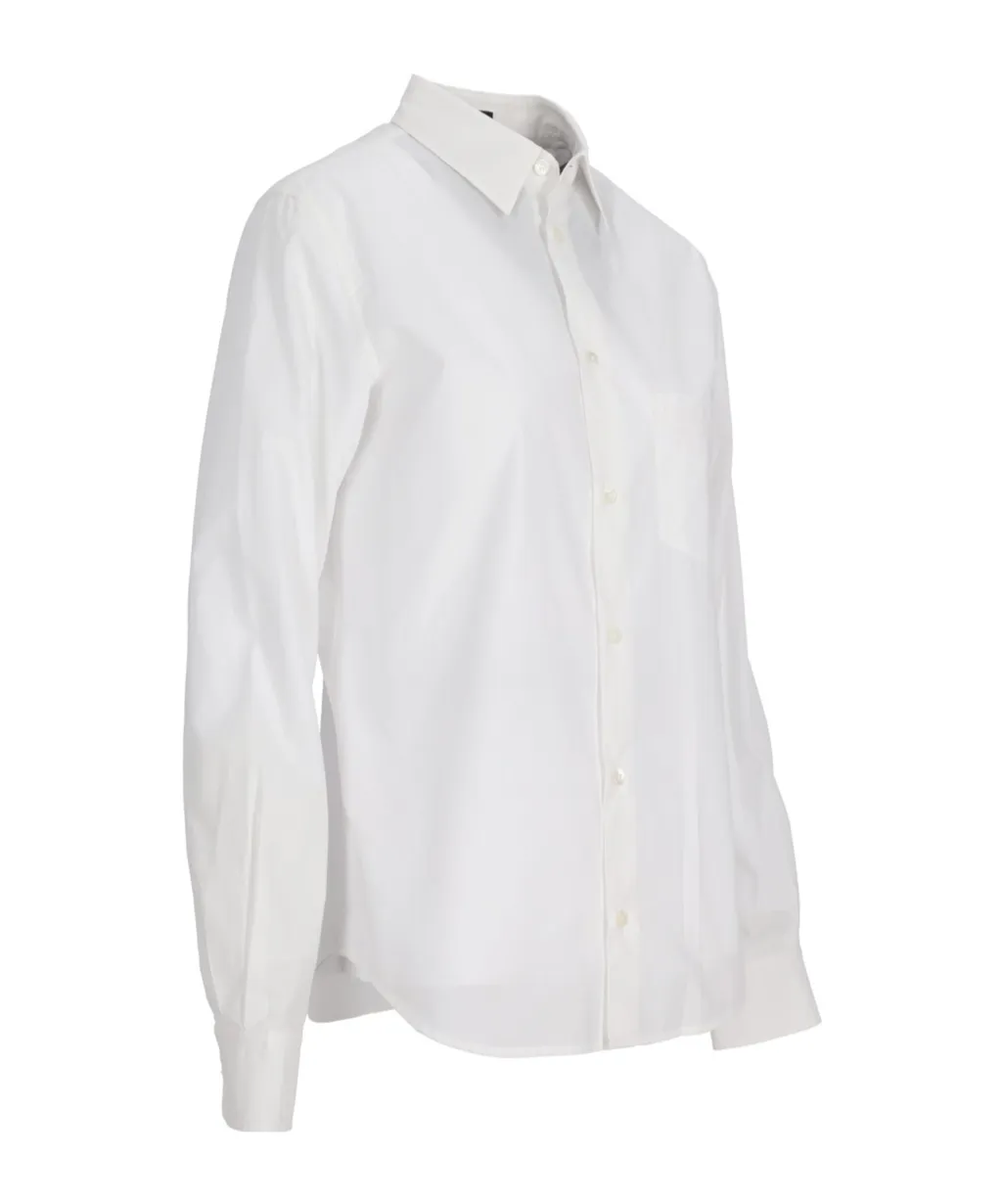 Ann Demeulemeester Long-Sleeved Curved Hem Shirt
