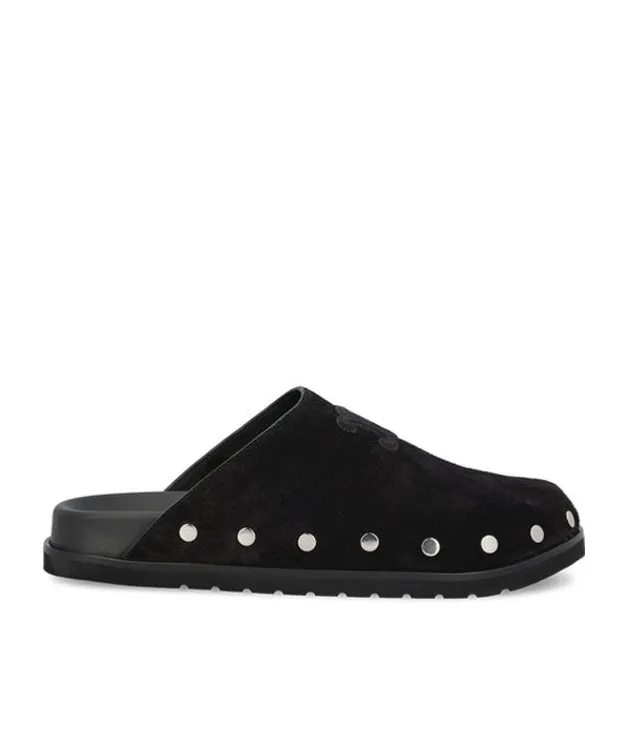 Celine Pitea Triomphe Mule In Suede Calfskin