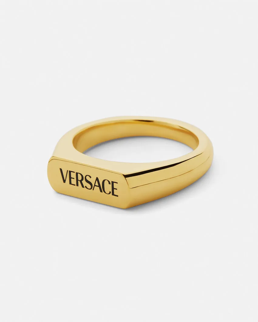 Versace Logo Engraved Ring