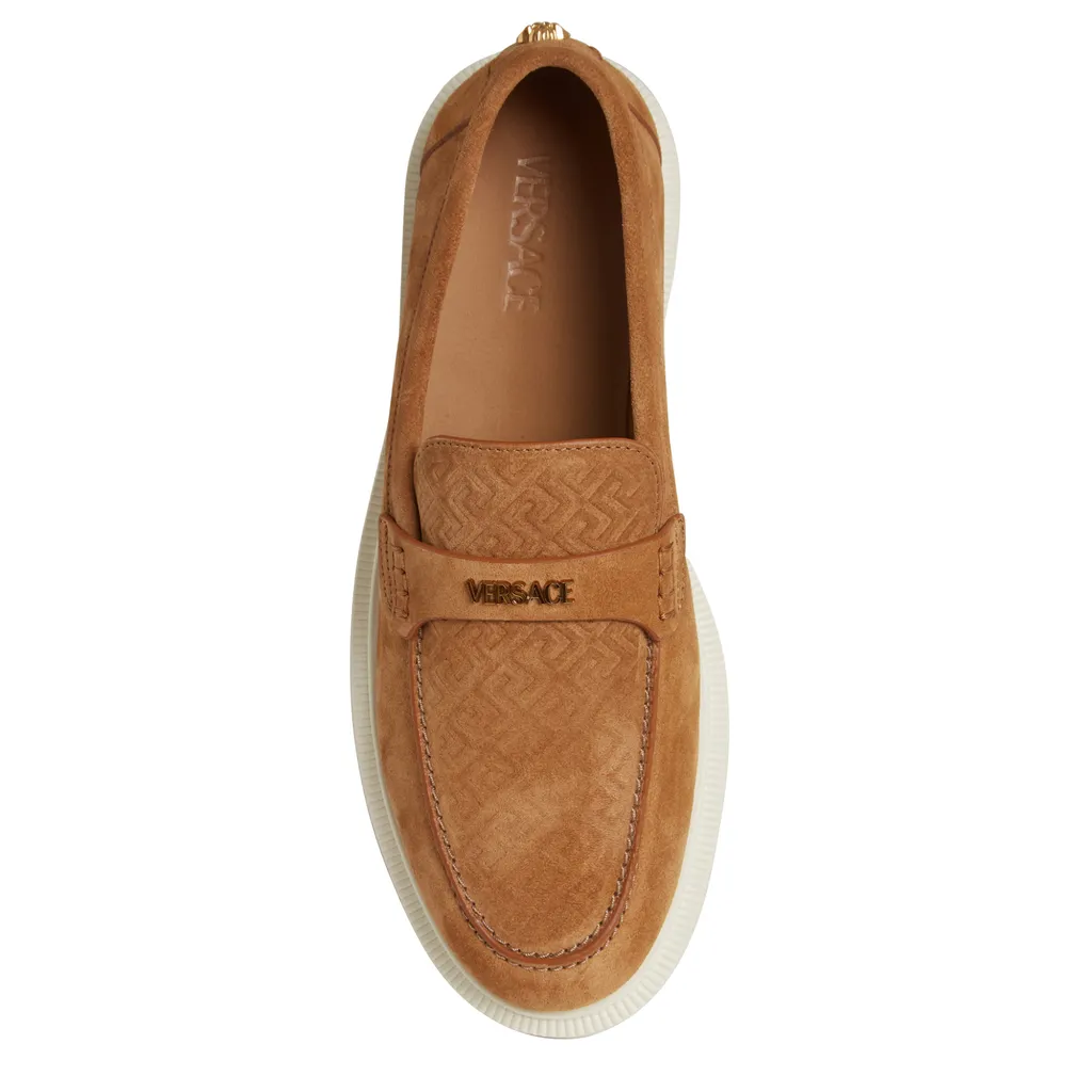 Versace Logo-Lettering Slip-On Sneakers