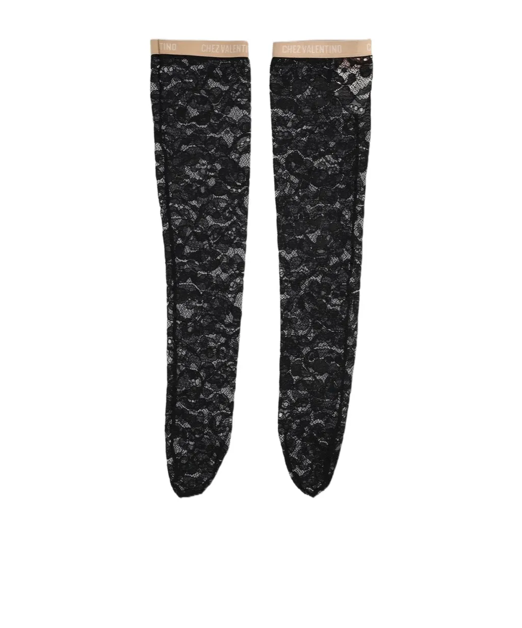 Valentino Floral Patterned Long Socks
