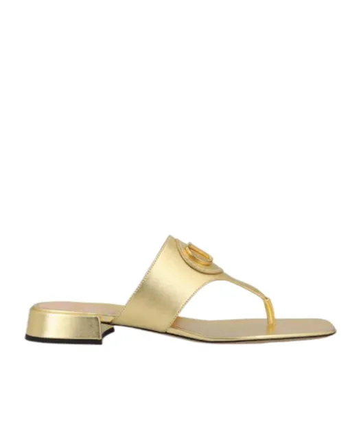 Valentino Vlogo Plaque Thong Sandals