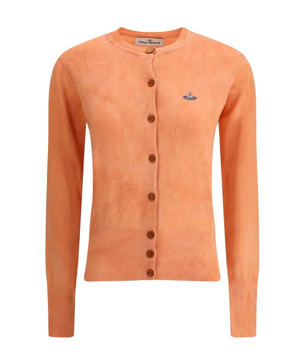 Vivienne Westwood Logo Embroidered Buttoned Cardigan