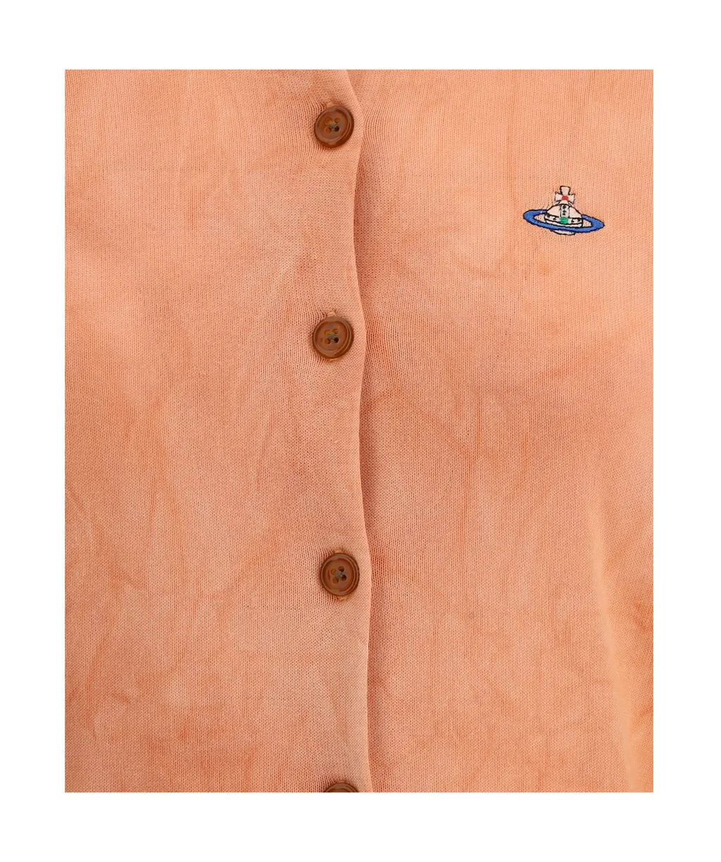 Vivienne Westwood Logo Embroidered Buttoned Cardigan