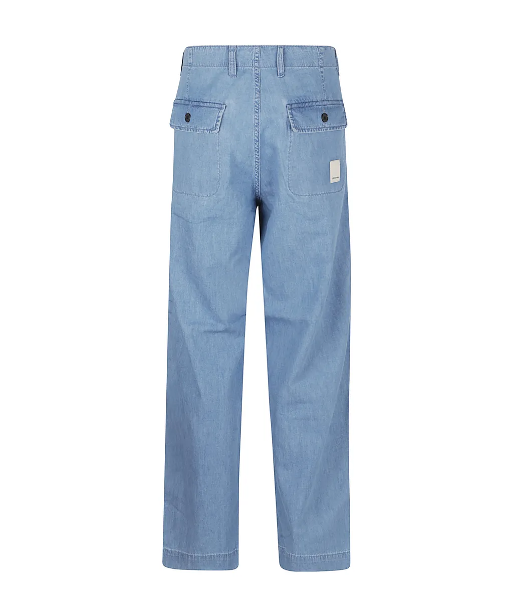 Emporio Armani Straight-Leg Loose-Fit Trousers