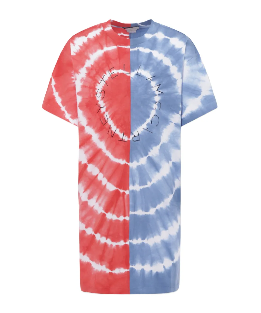 Stella Mccartney Kids Logo Printed Tie-Dye Dress