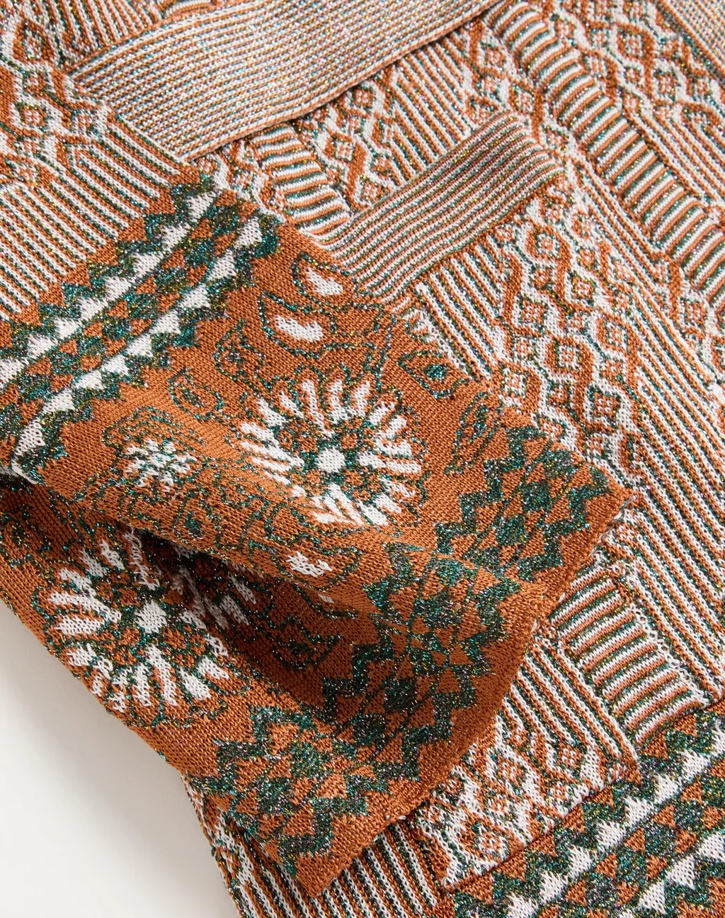 Valentino Jacquard Belted Drop-Shoulder Cardigan