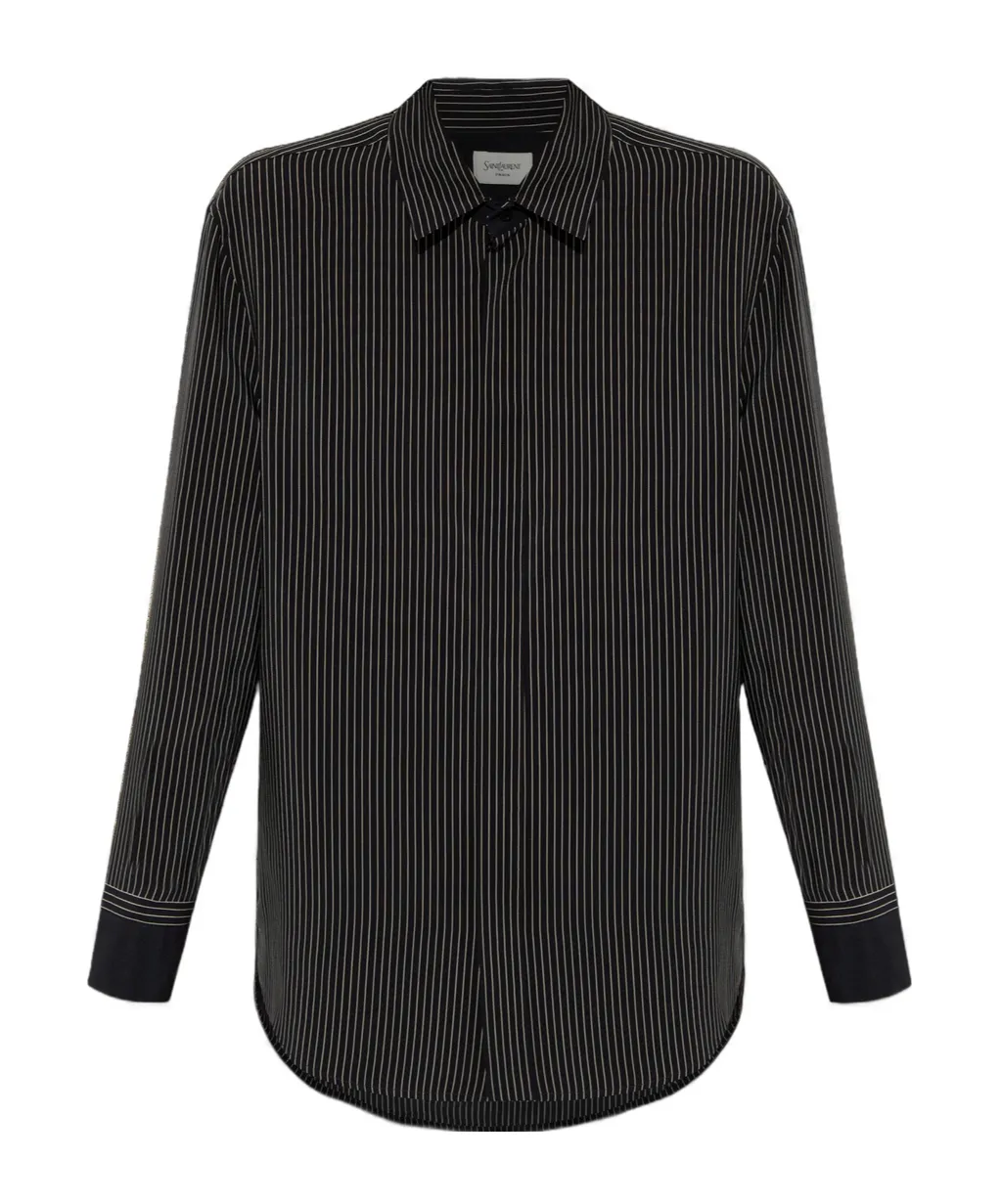 Saint Laurent Striped Button-Up Shirt