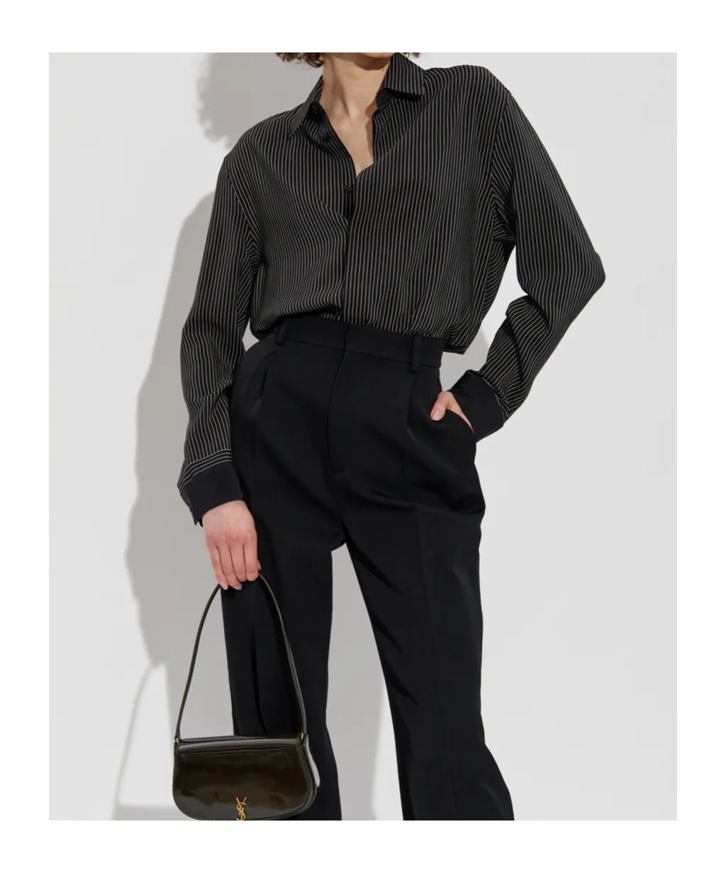 Saint Laurent Striped Button-Up Shirt