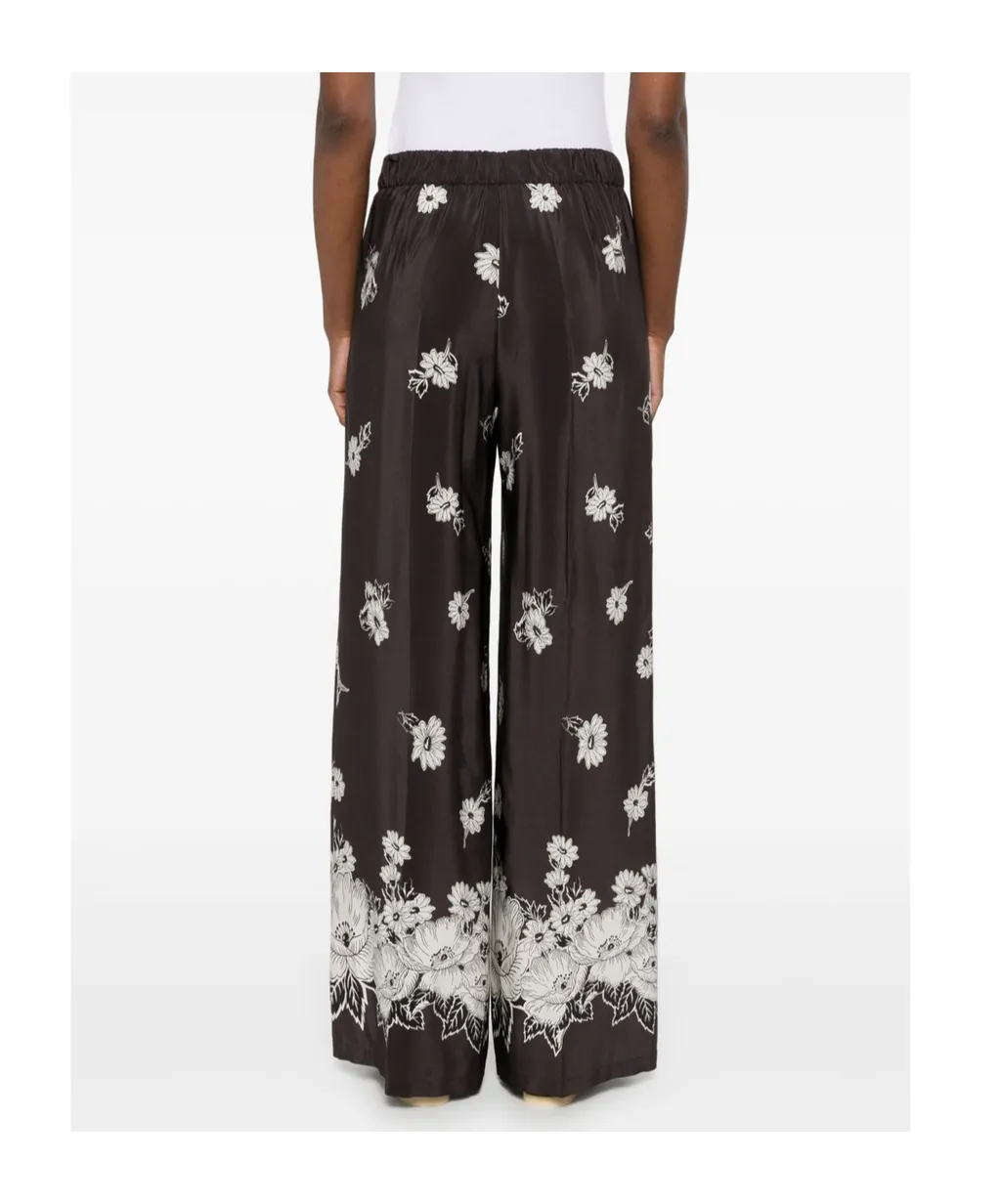 P.A.R.O.S.H. Floral Wide-Leg Pants