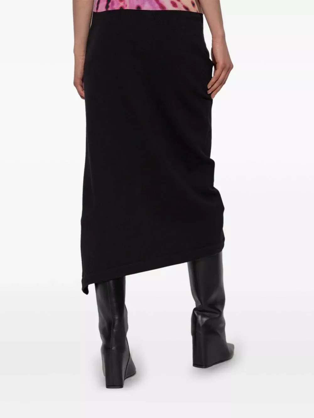 Dries Van Noten Asymmetric Hem Midi Skirt