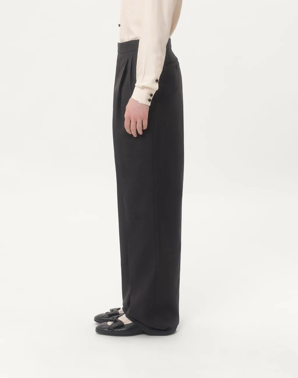 Valentino	Gabardine Straight Leg Pants