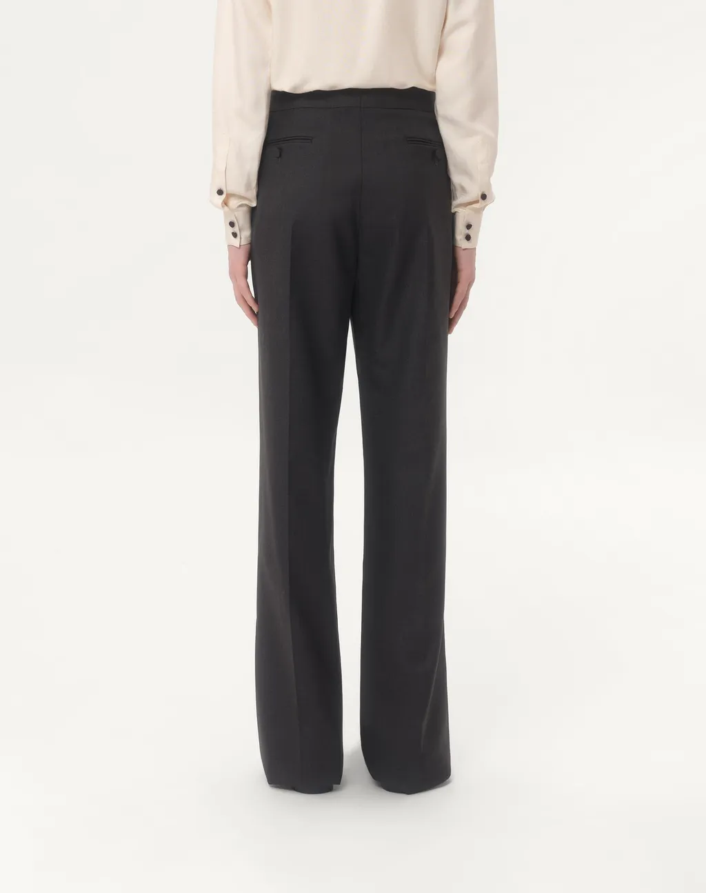 Valentino	Gabardine Straight Leg Pants