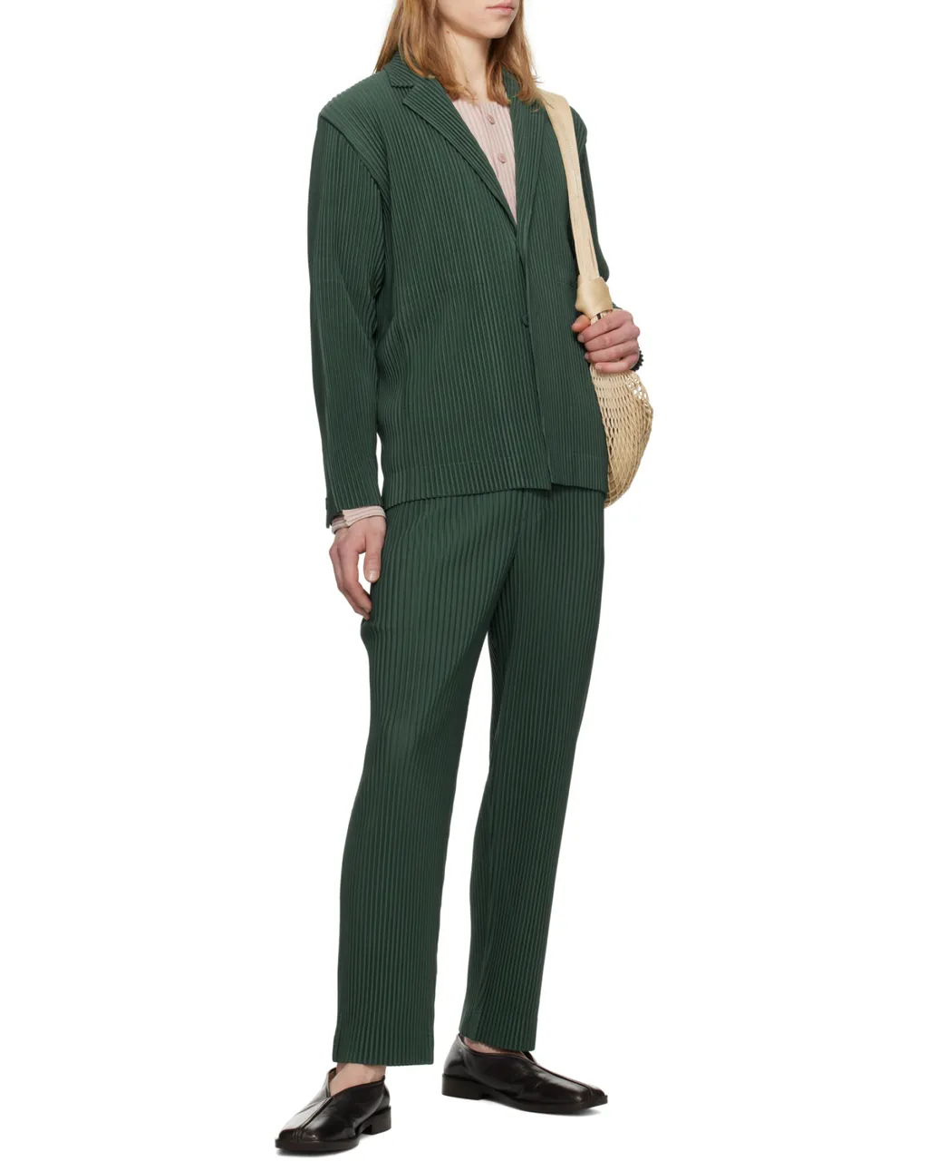 Homme Plissé Issey Miyake Pleated Single-Breasted Blazer