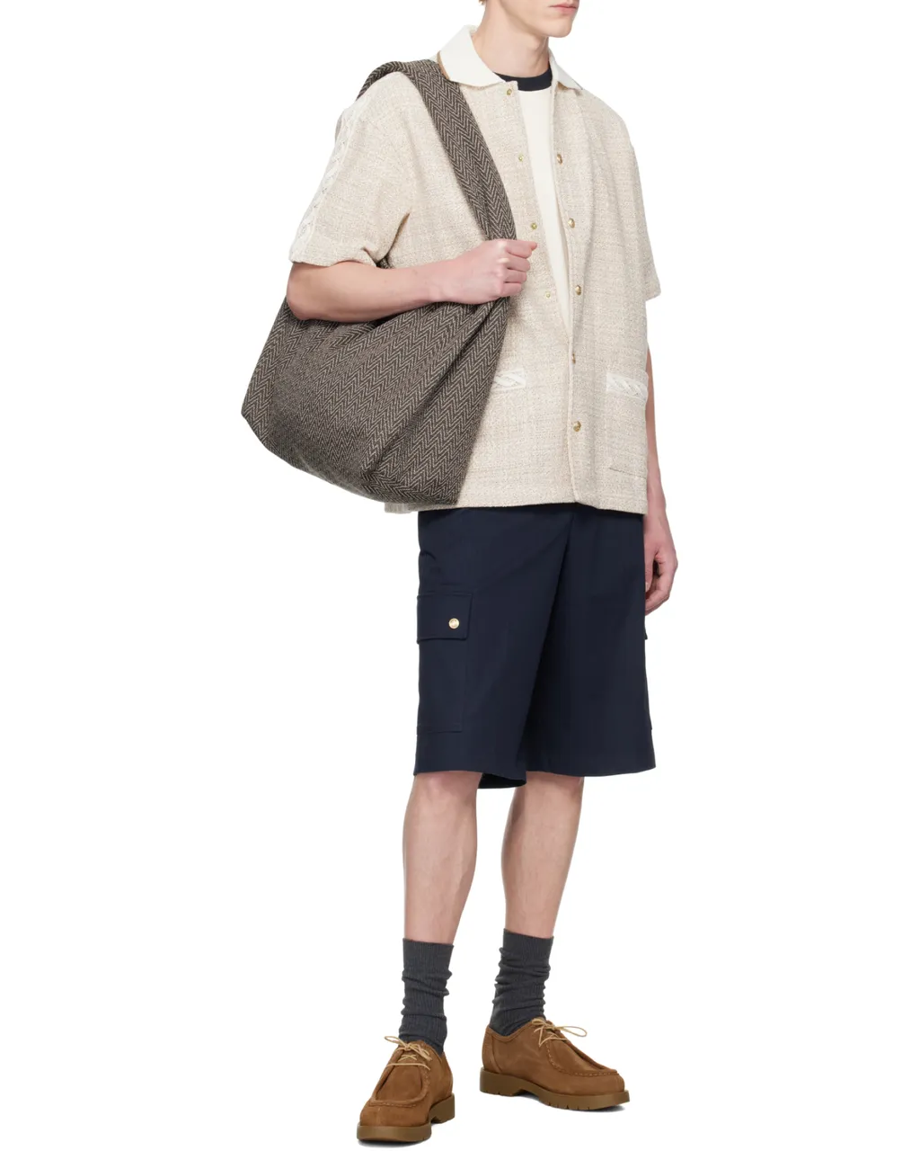 DrÔLe De Monsieur Le Short Workwear Chevron Shorts