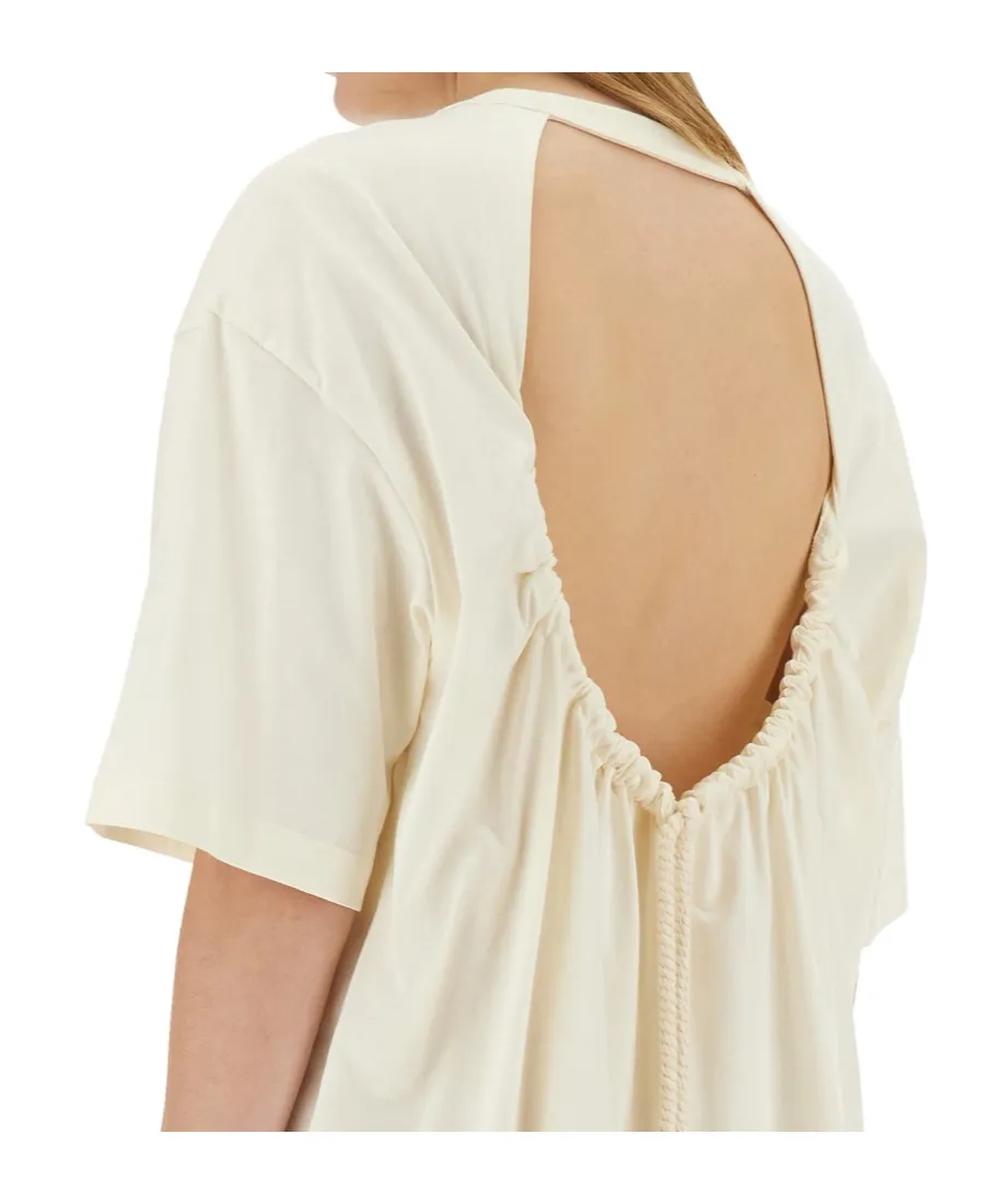 Msgm Logo Patch Drawstring Dress