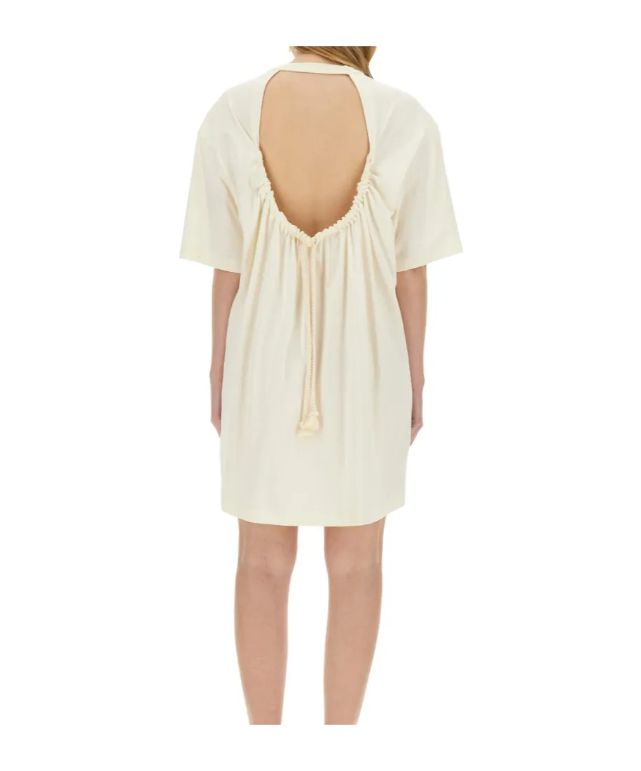 Msgm Logo Patch Drawstring Dress