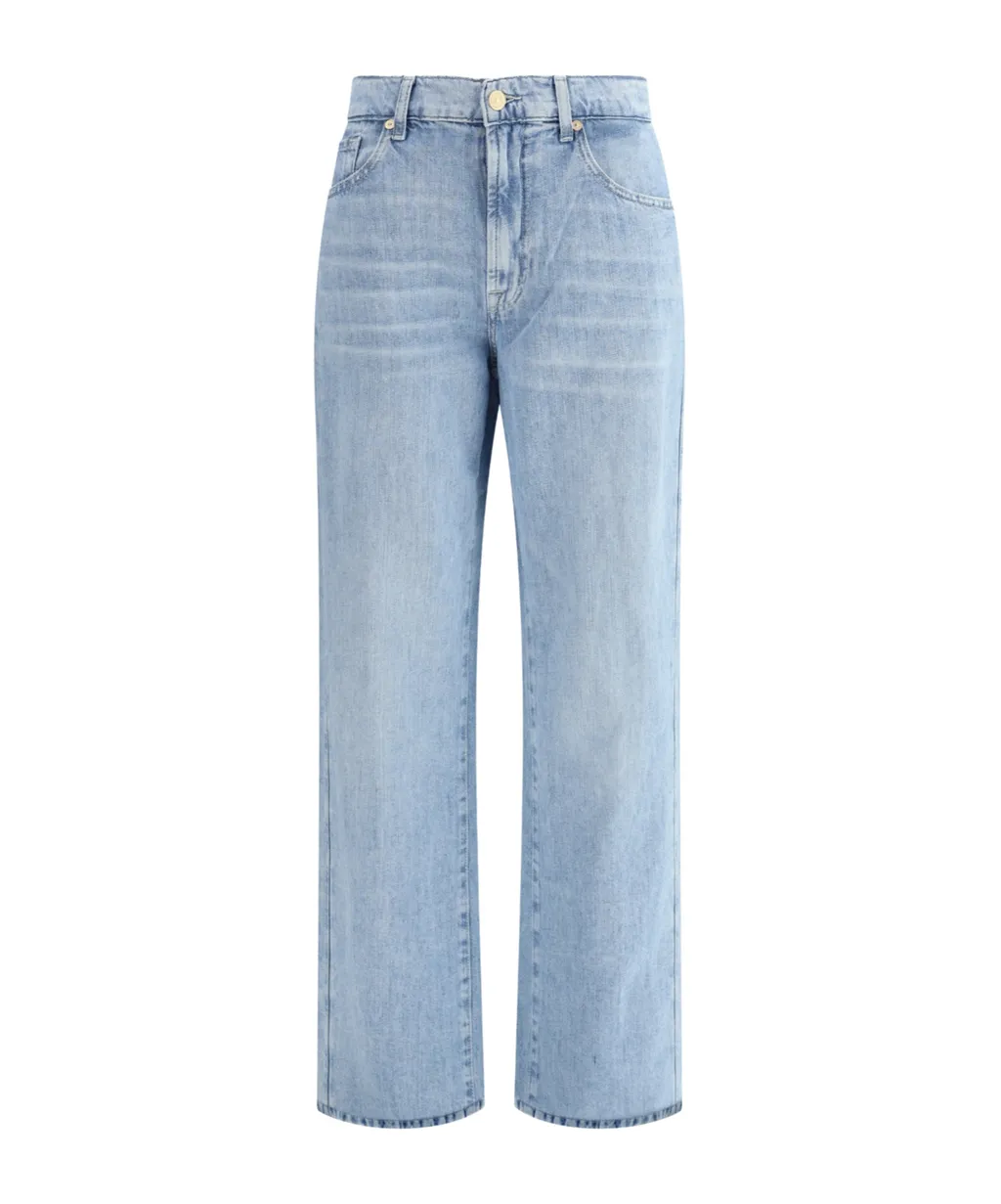 Tess High Waisted Linen Blend Jeans