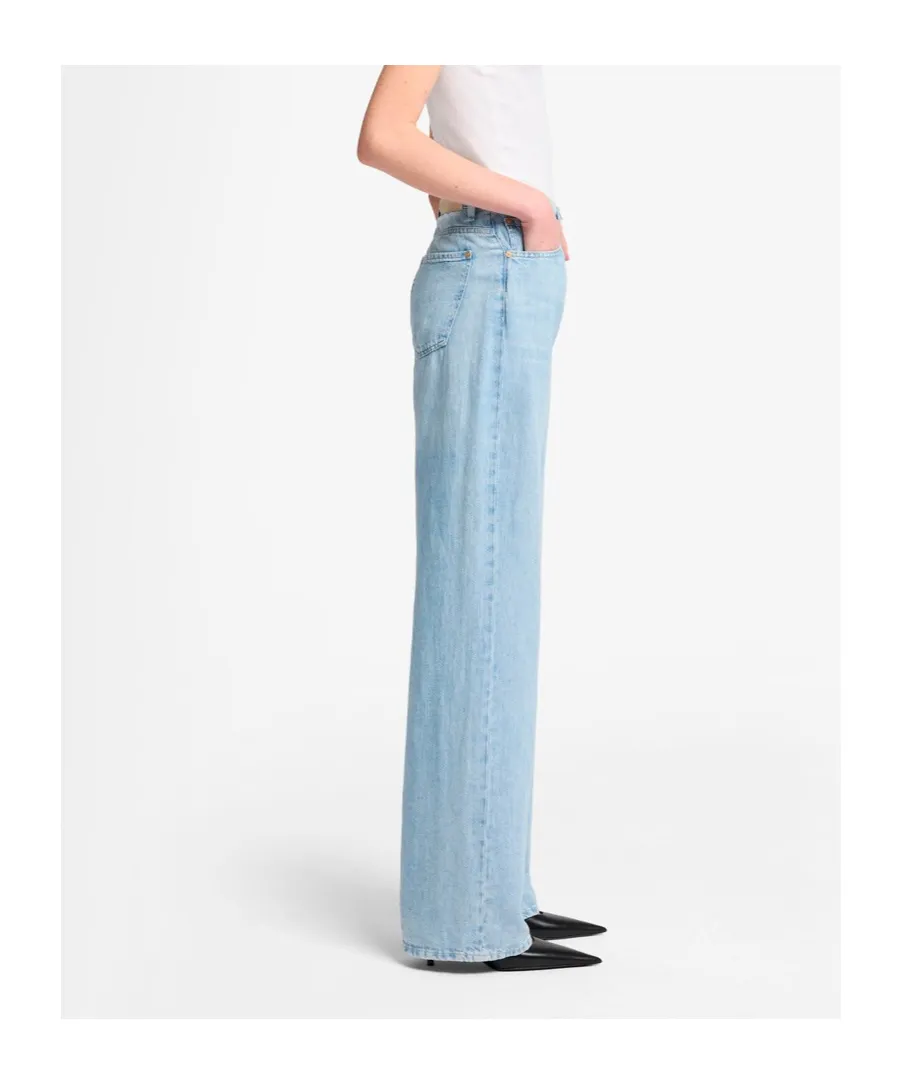 Tess High Waisted Linen Blend Jeans