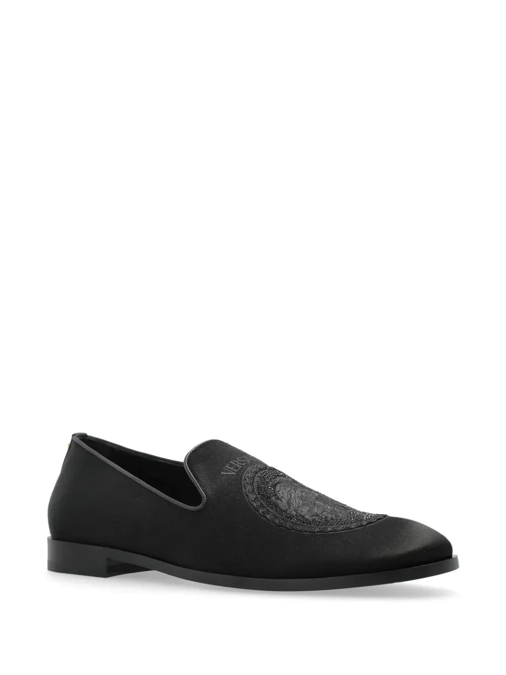 Versace Logo-Embroidered Loafers