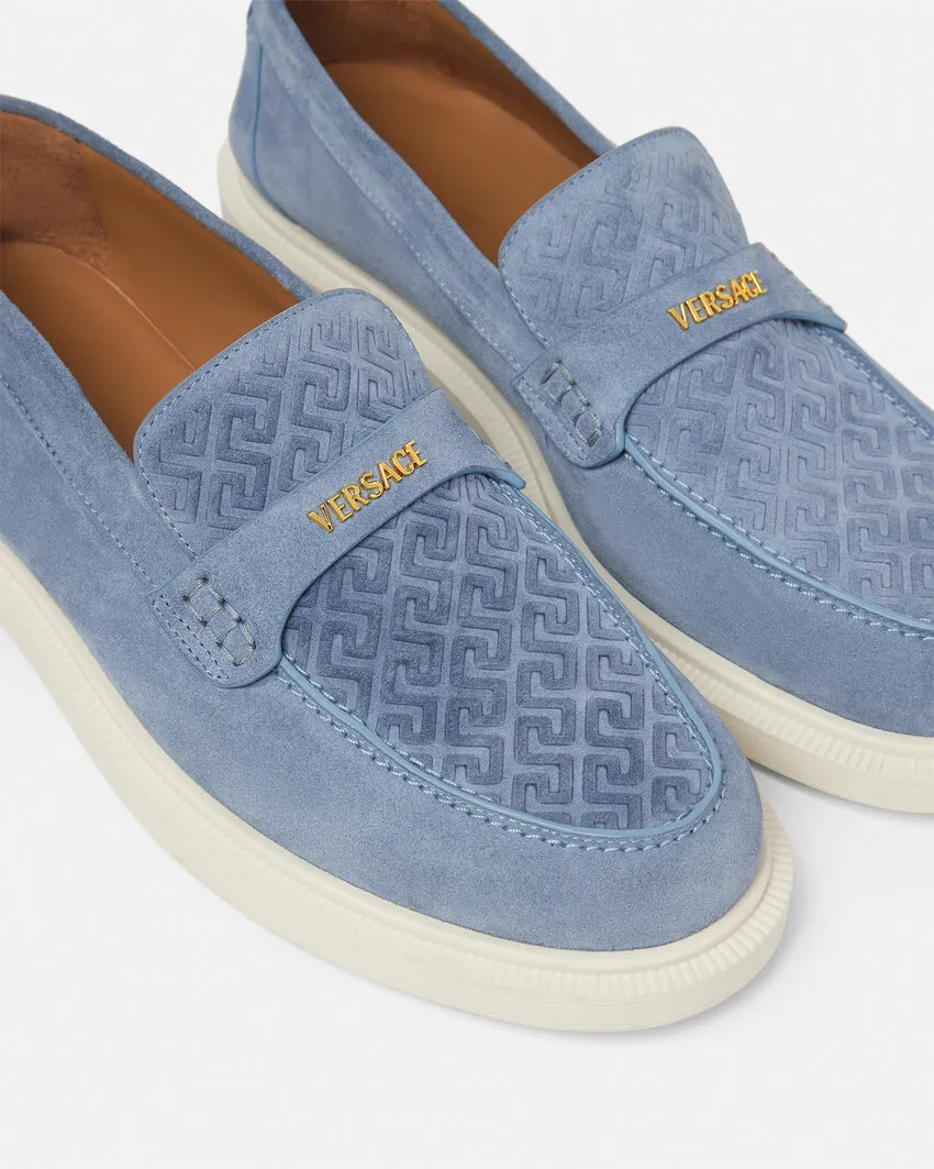Versace Logo-Lettering Slip-On Sneakers